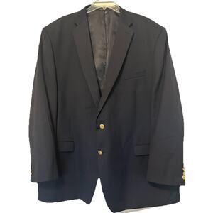 Michael Kors Men’s 54L Navy Sport Coat Wool Blend Blazer Gold Buttons Jacket